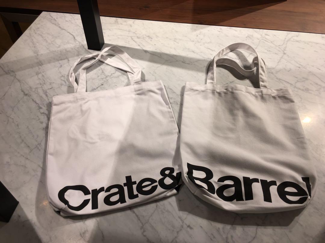 Crate and sales barrel tote bags