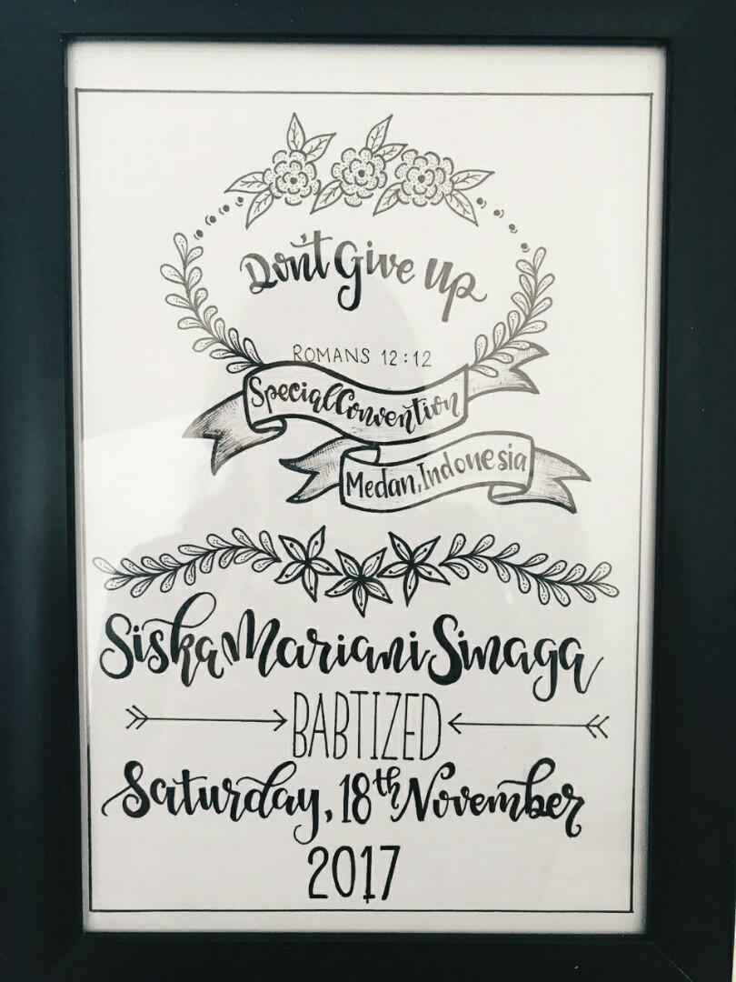 20+ Inspirasi Hiasan Lettering - Fatiha Decor