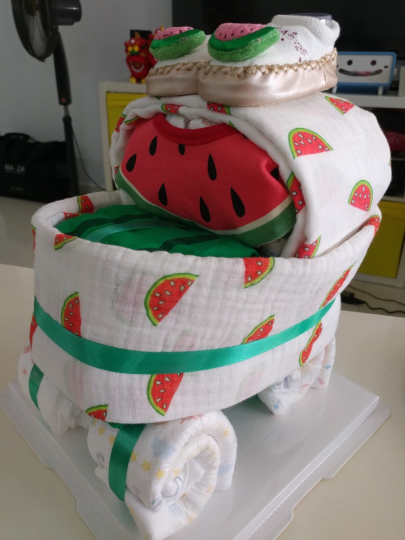 Watermelon shop diaper cake