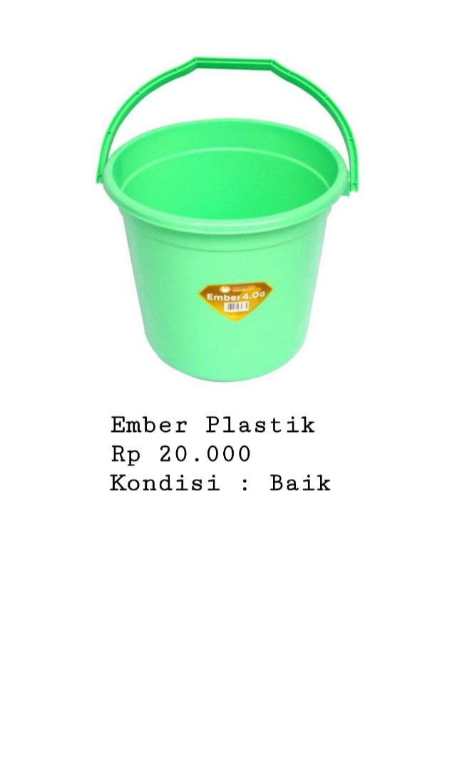 Ember Plastik Hijau, Perabotan Rumah Di Carousell