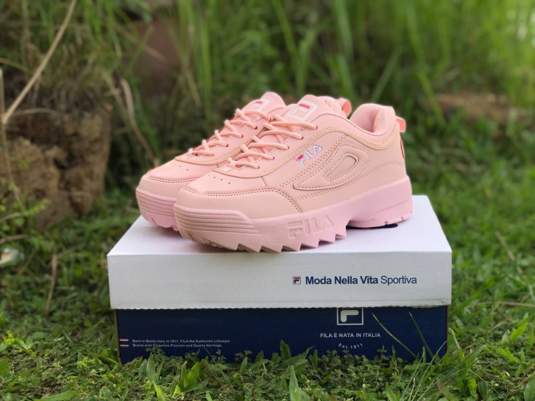 FILA DISRUPTOR 2 NUDE PINK SIZE 37 40 Men s Fashion Footwear Sneakers on Carousell
