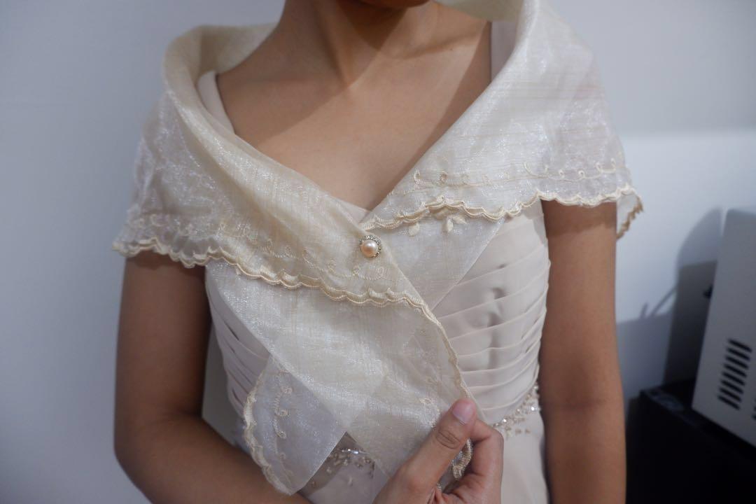 Filipiniana Gown with shawl