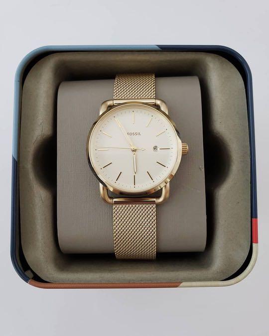 Fossil gold mesh watch online