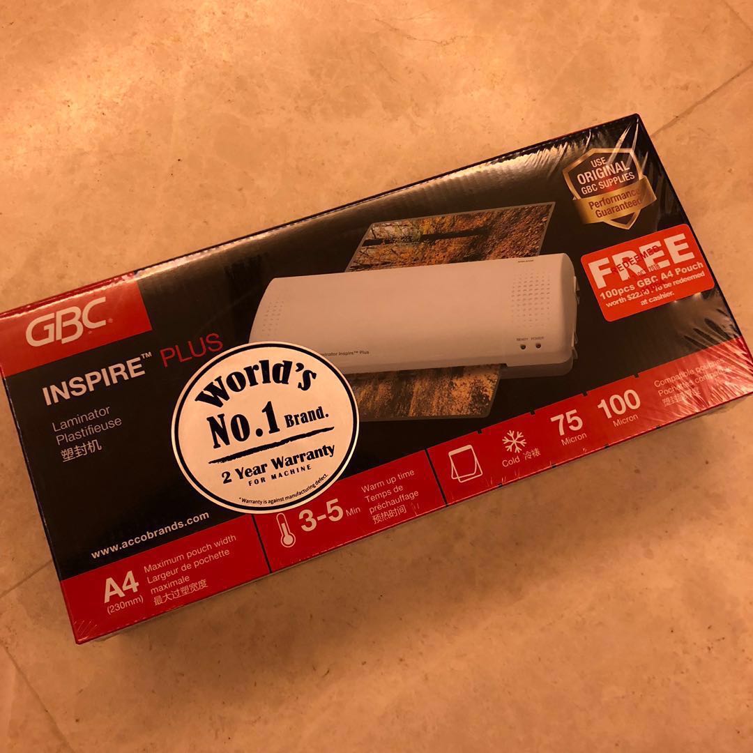 GBC A4 Laminator + 98 Pouches (with warranty), Hobbies & Toys