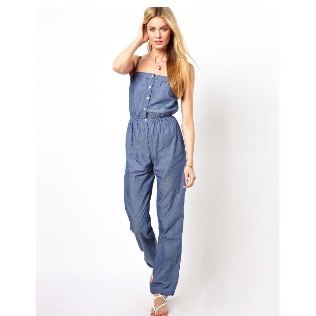 pepe jeans denim jumpsuit