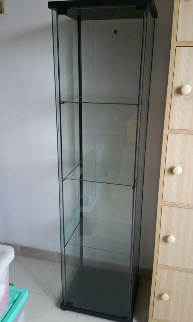 Ikea Glass Cabinet Furniture Shelves Drawers On Carousell