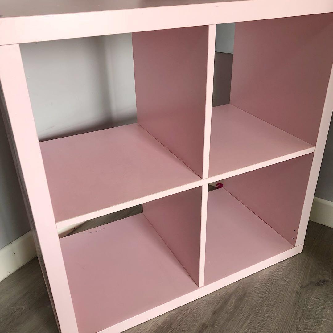 Ikea Kallax Pink Shelves Furniture Shelves Drawers On Carousell