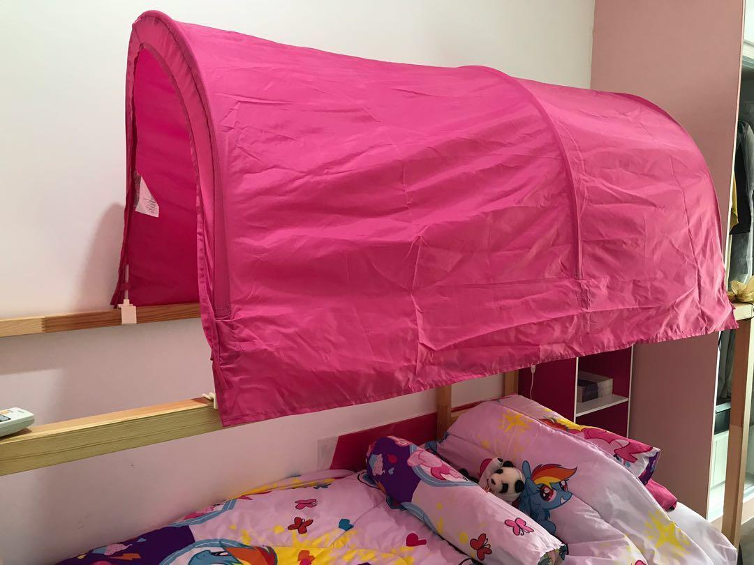 Ikea kura hotsell bed tent pink