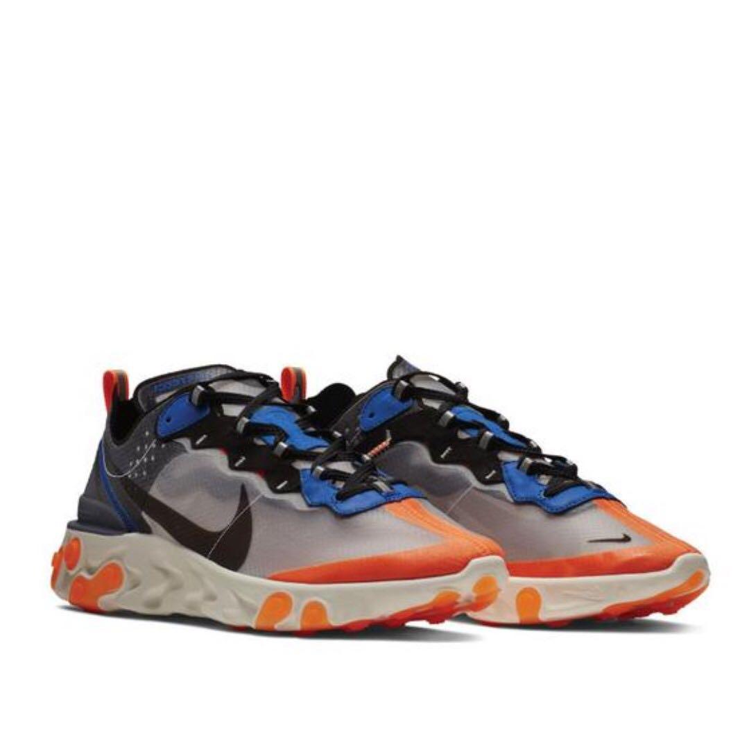nike react element 87 thunder blue orange