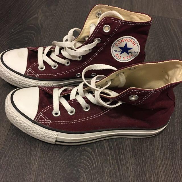 Maroon sales converse womens
