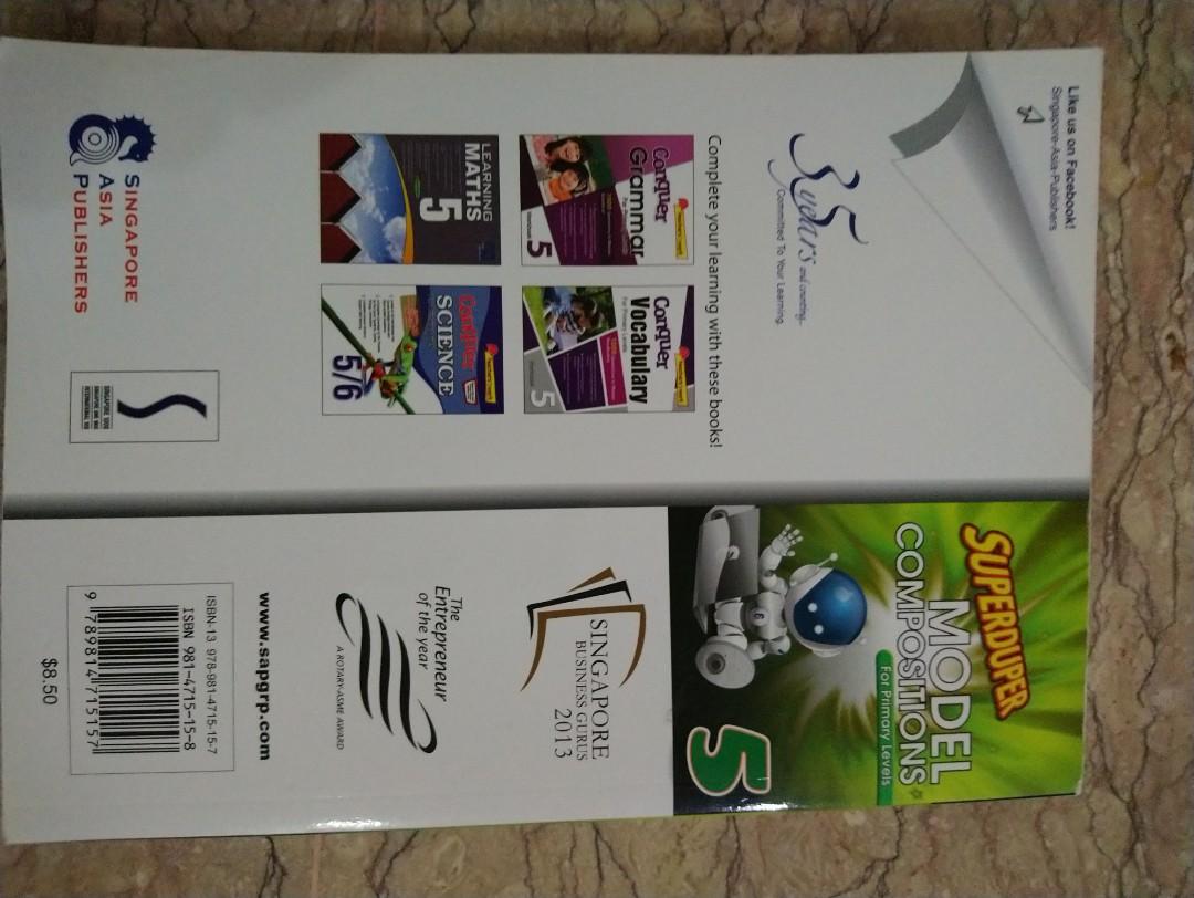 Model Composition P5 (Category: Assessment Books) located in Singapore. Submitted by teejoo (Listing ID 194696780, Image 2). Description: Pages condition very good..