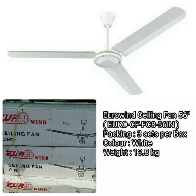 New Eurowind Ceiling Fan 56 Euro Cf Fc8 56in Kitchen