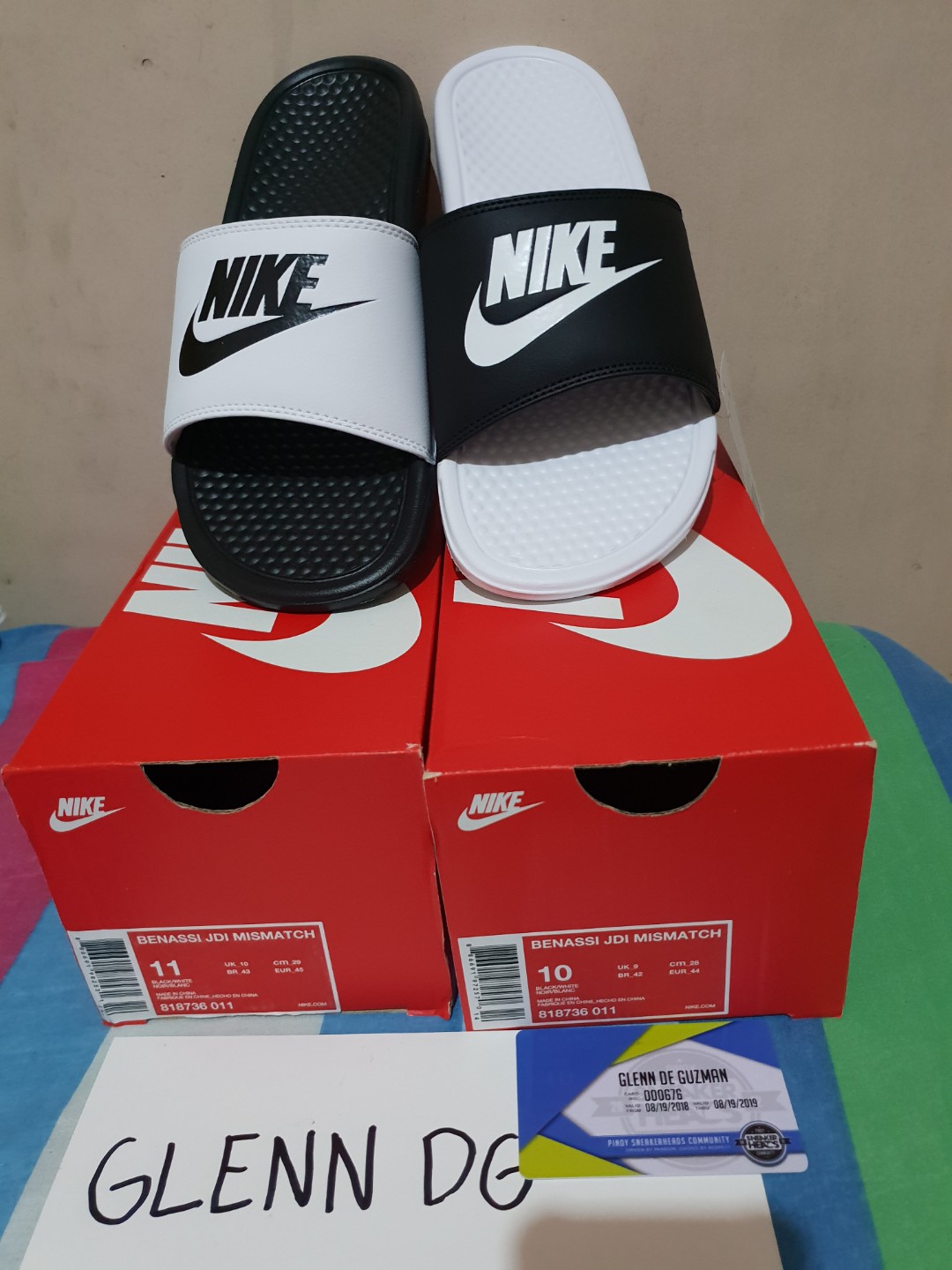 nike benassi mismatch