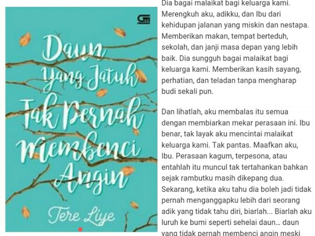 Novel Daun Yang Jatuh Tak Pernah Membenci Angin Buku Alat Tulis
