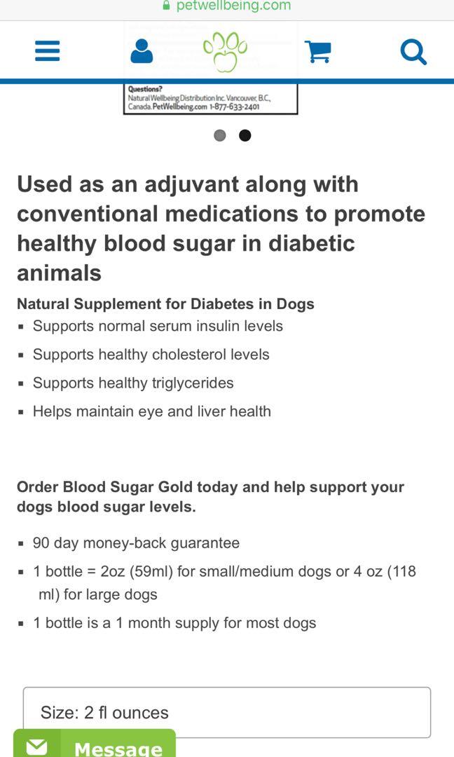 Blood sugar gold online for dogs