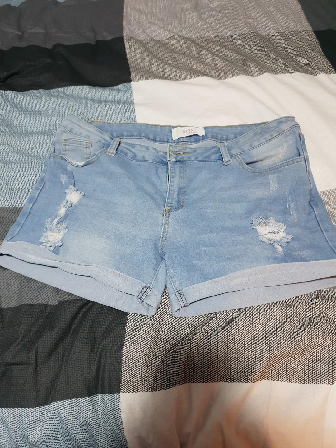 plus size ripped shorts