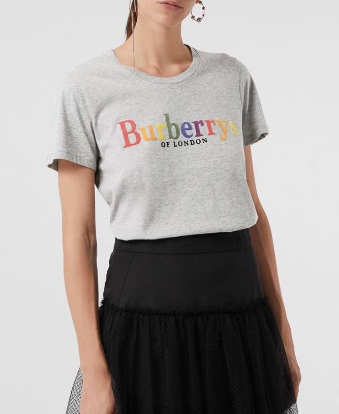 POPULAR] Burberry Rainbow Logo Women's Fashion, Tops, Shirts on Carousell