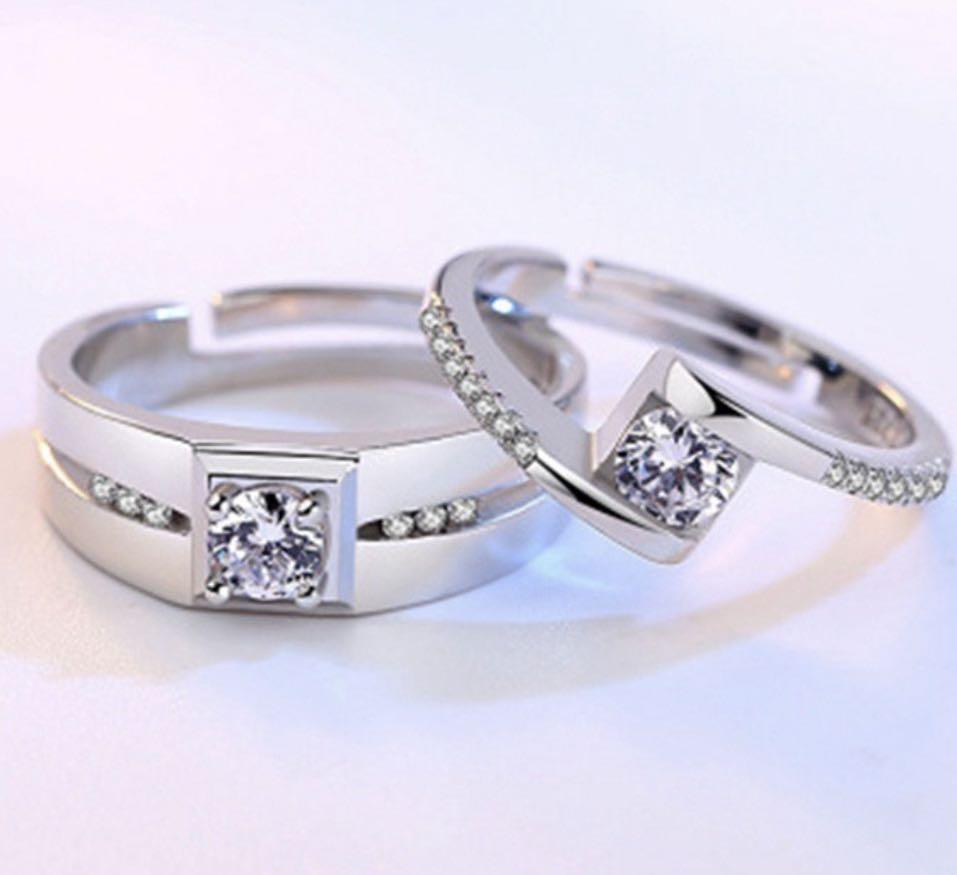 Real silver clearance couple rings