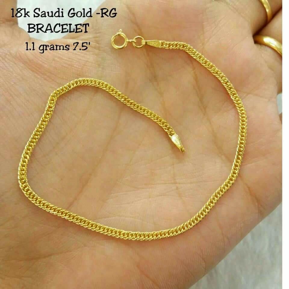18k saudi gold bracelet 2grams Womens Fashion Jewelry  Organizers  Bracelets on Carousell