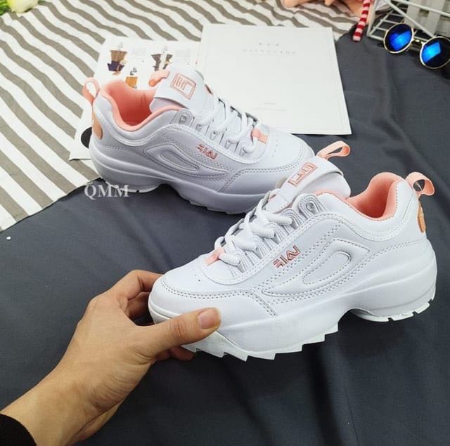 Sepatu Kets Fila Putih Pink Murah Sneakers Filla Replika Sepatu Villa Wanita Sepatu Senam Olahraga Sepatu Fitness Lucu Olshop Fashion Olshop Wanita Di Carousell