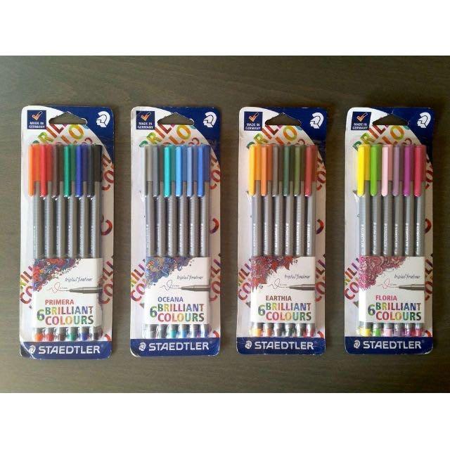 Staedtler Triplus Fineliner 6 Colour Set Books Stationery