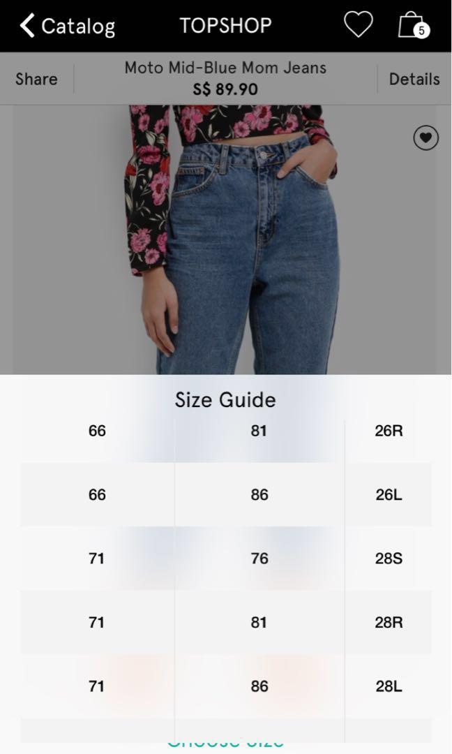 Topshop Moto Denim Mom Jeans Size 28r Women S Fashion Clothes Pants Jeans Shorts On Carousell