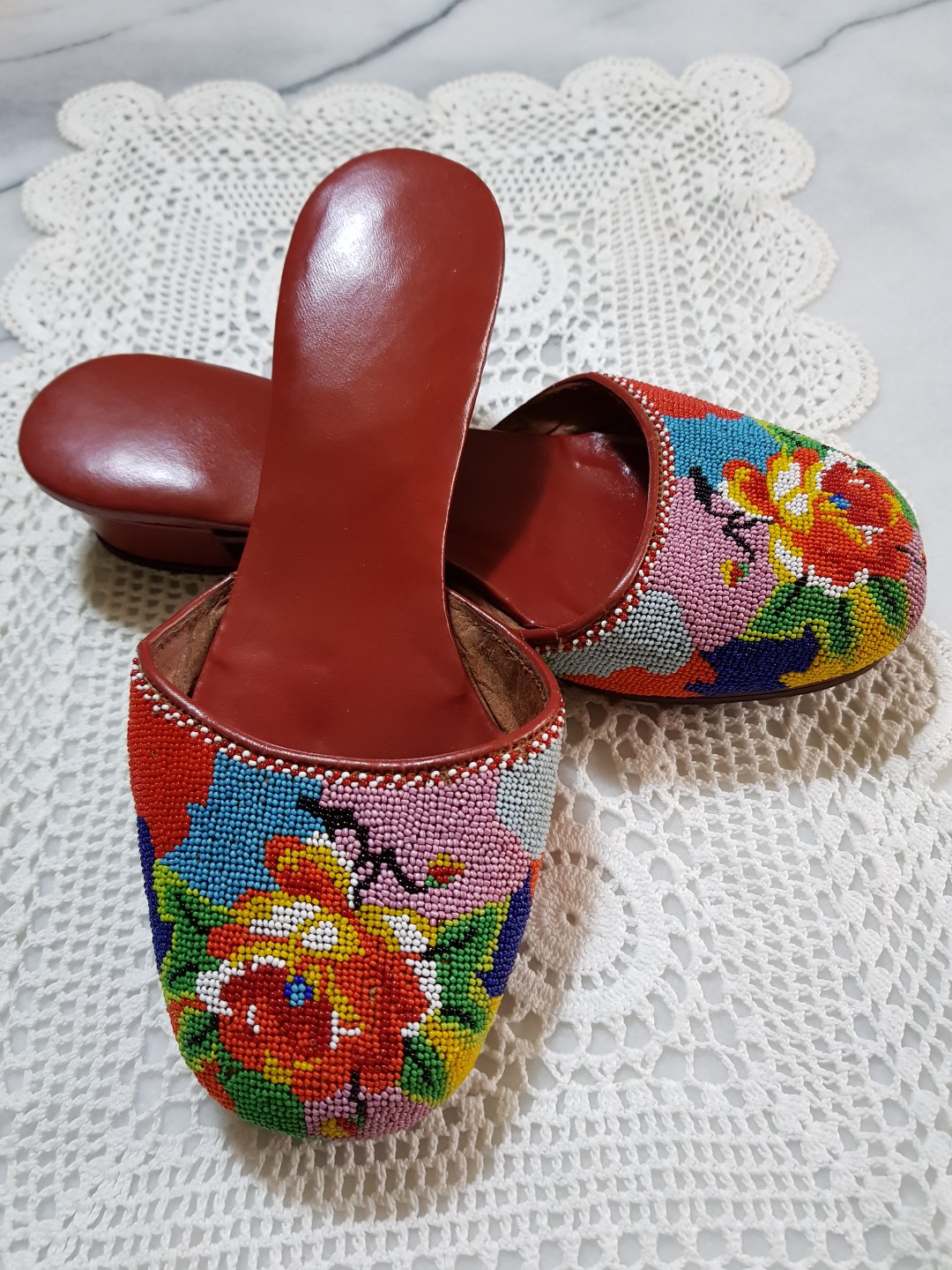 Vintage Peranakan Beaded Shoes Vintage Collectibles Vintage Collectibles On Carousell