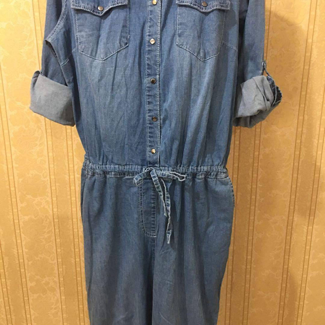 wendy williams denim jumpsuit