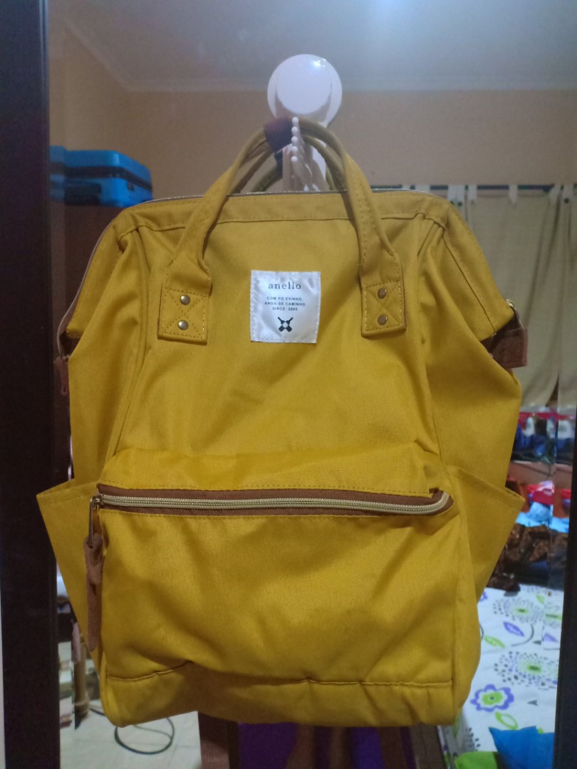 yellow anello backpack