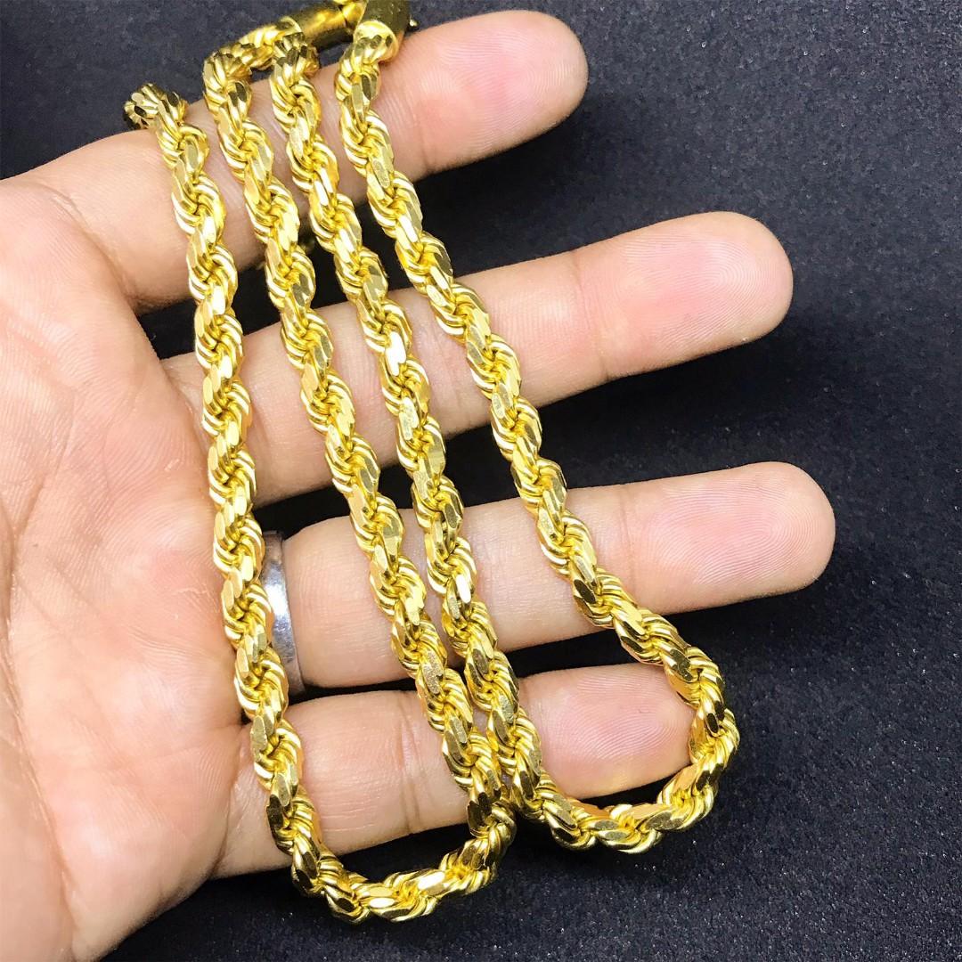 916 ( 22k ) Solid Gold Chain Rope 126 