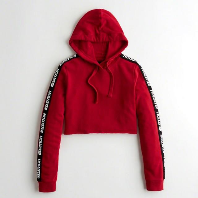 Hollister cut off crop hoodie store
