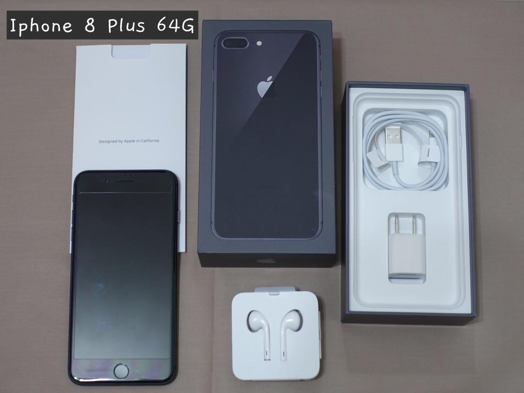 二手女用手機iphone8 Plus 64g 太空灰盒裝內配件都未使用過整新機 手機平板 蘋果apple在旋轉拍賣