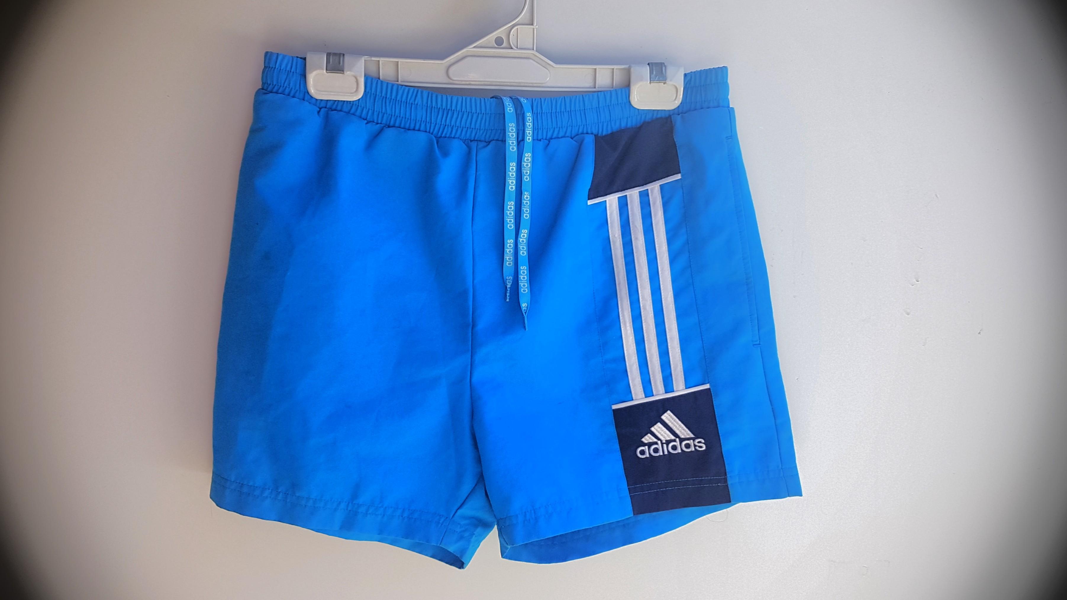 adidas blue swimming trunks