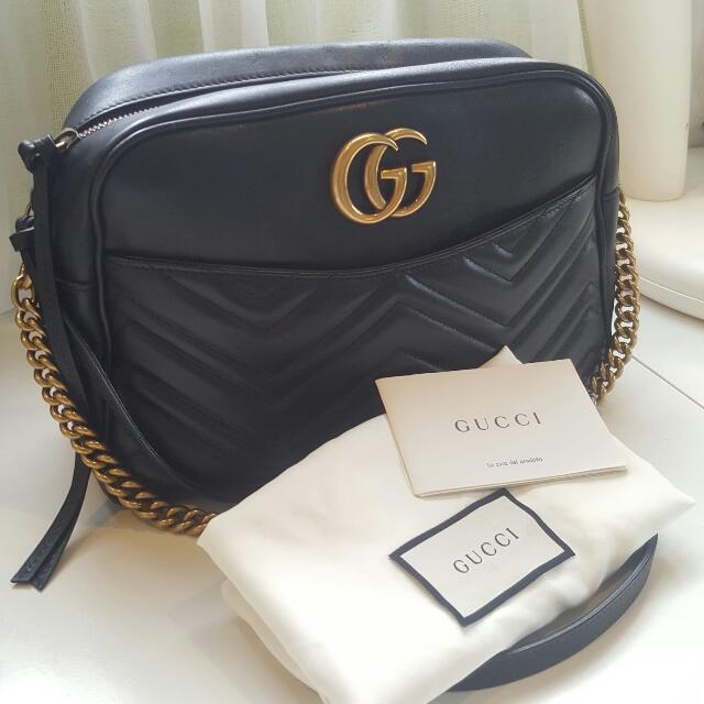 AUTHENTIC Gucci Marmont Camera Bag 