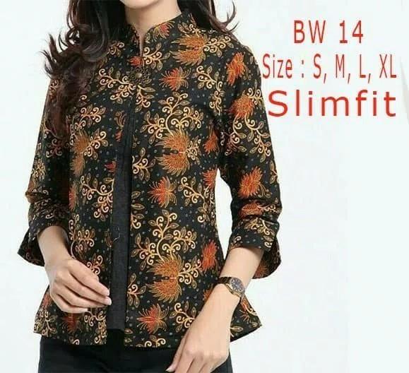 106 Model Baju Batik Wanita Modern Gratis Terbaru