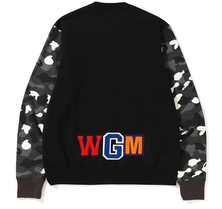 Bape big shark wide crewneck clearance