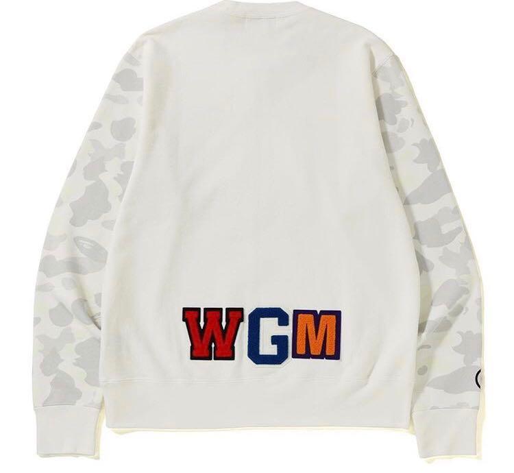 Bape big shark wide crewneck Men s Fashion Tops Sets Hoodies on Carousell