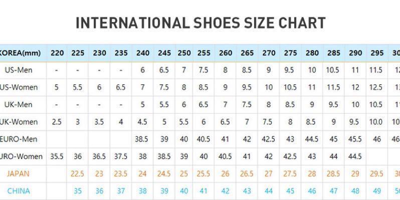 Fila Footwear Size Chart