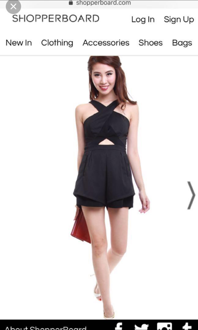 fancy black romper