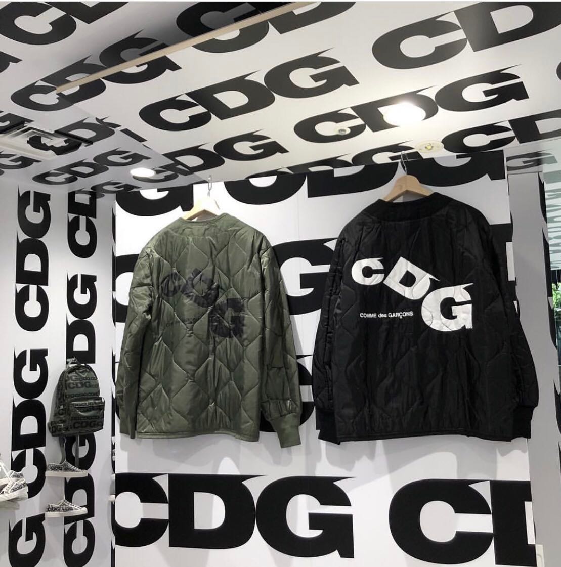 CDG jacket 軍綠間棉外套Comme des garcons, 男裝, 外套及戶外衣服