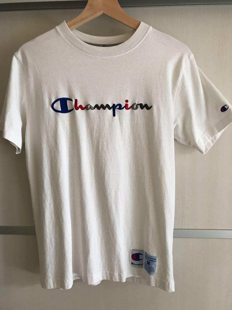 champion t shirt embroidered logo