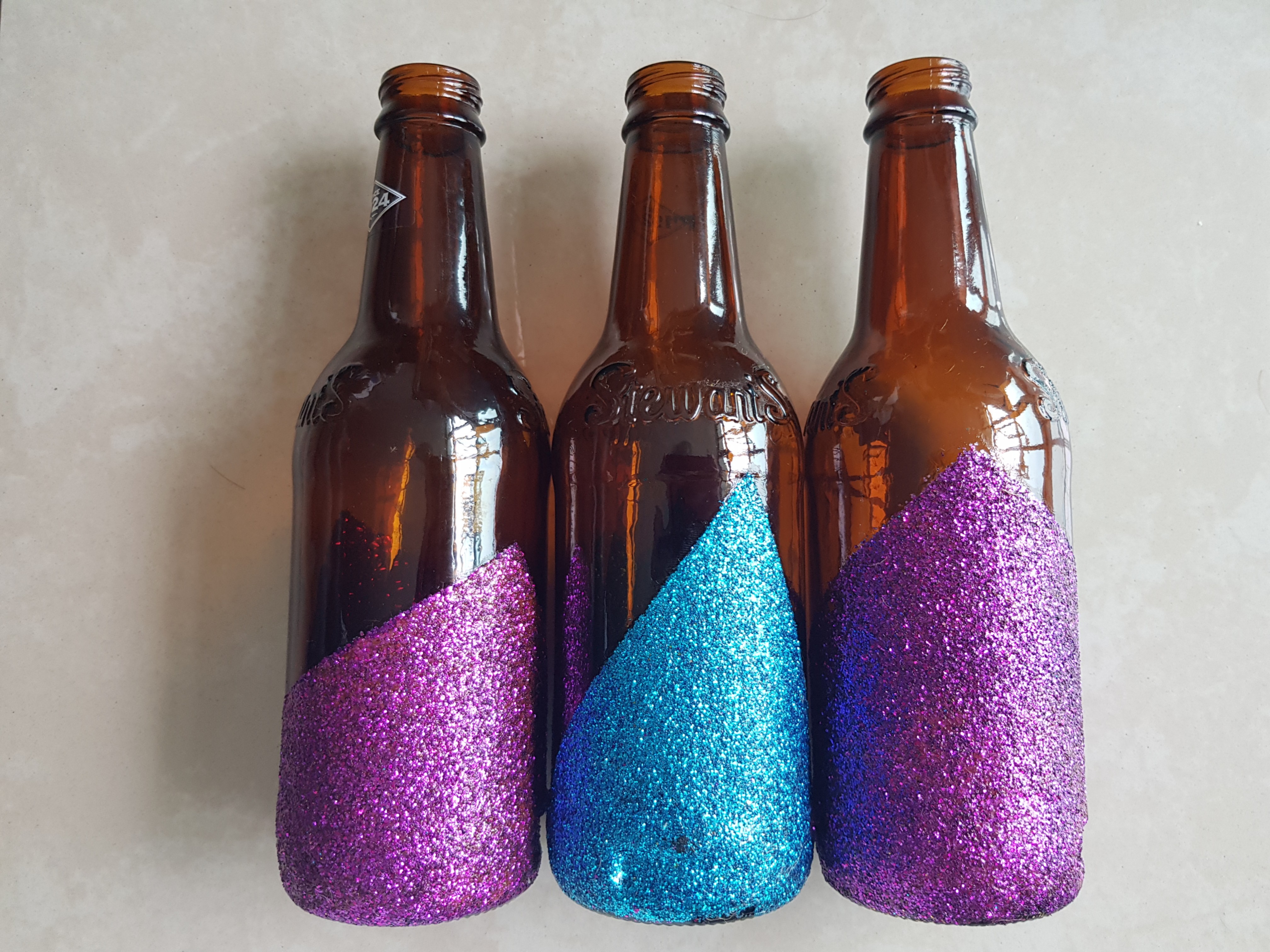 Decoration Bottle With Glitter Design Craft Others On Carousell