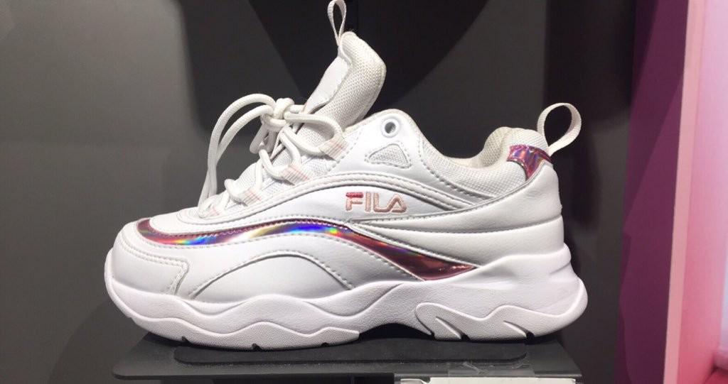 fila ray holographic pink