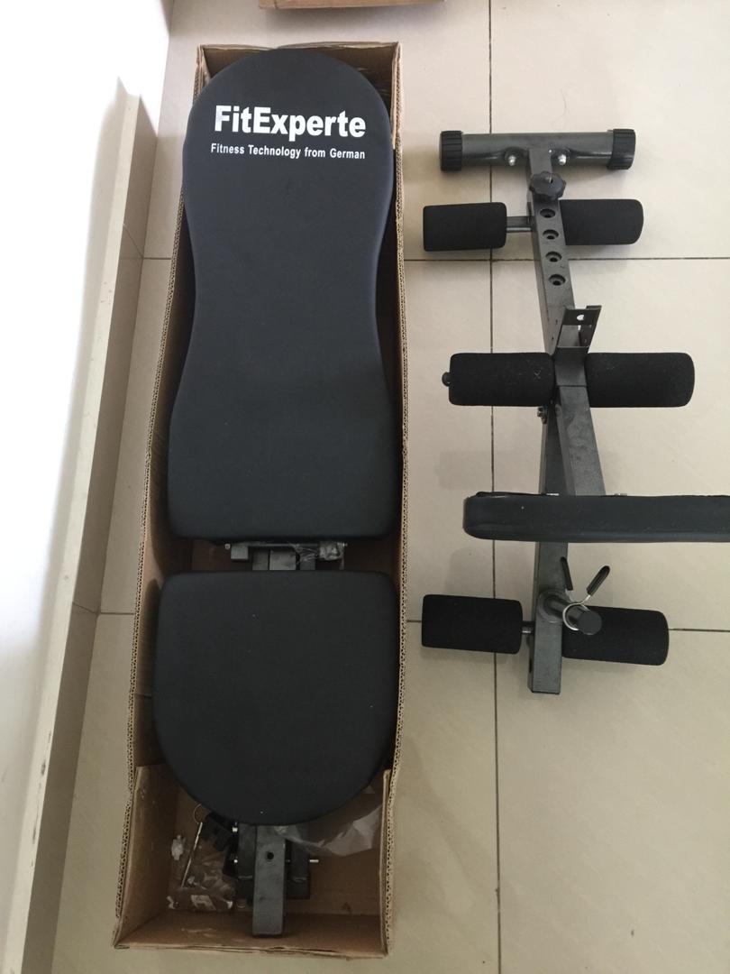 Fitexperte Dumbell Sit Up Bench 240kg Durable Weight Fid Preacher Armrest Curl Foldable Situp Bench Chair Leg Exercise Sports Other On Carousell