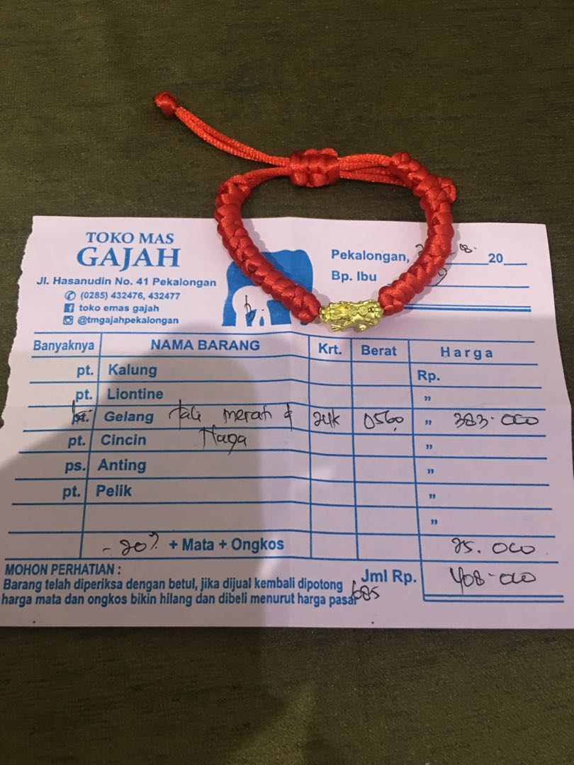 Gelang Emas Shio Baby Dragon 24k Fesyen Wanita Perhiasan Di Carousell