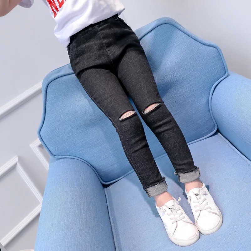 girls knee ripped jeans