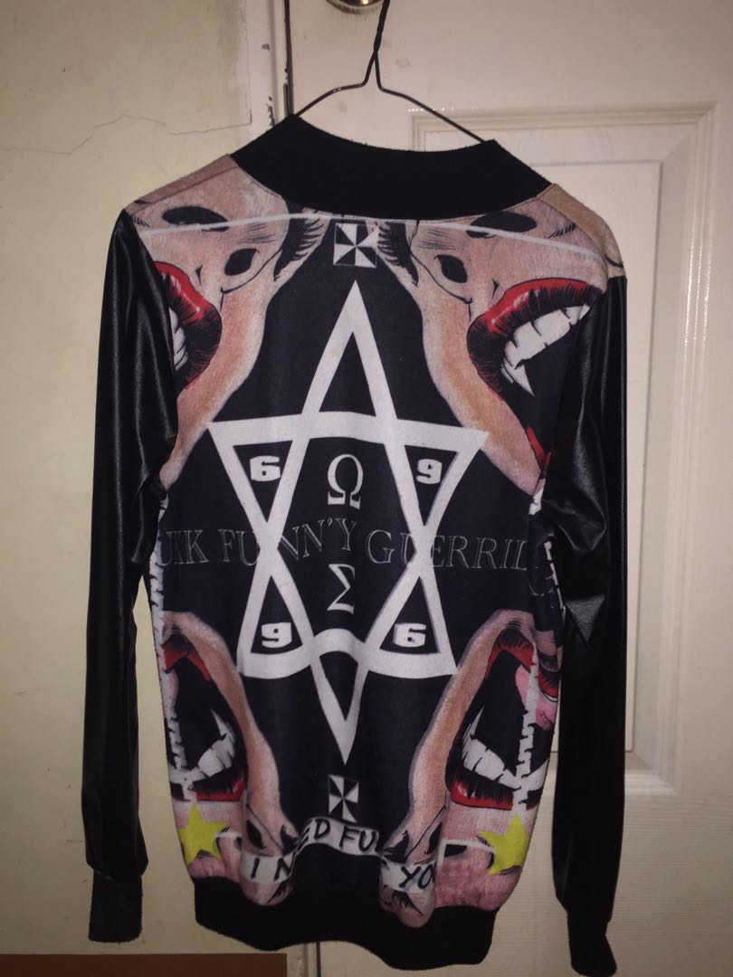 Illuminati Bomber Jacket, Women's Fashion, Coats, Jackets and Outerwear ...