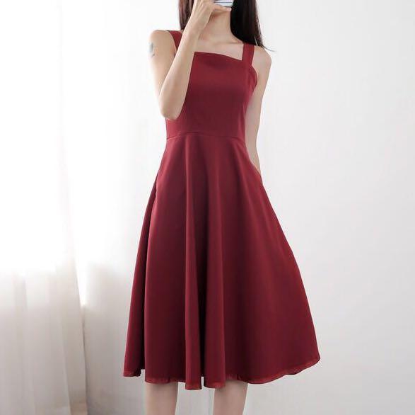 long red dress casual
