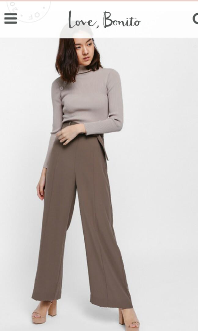 Taupe palazzo pants clearance