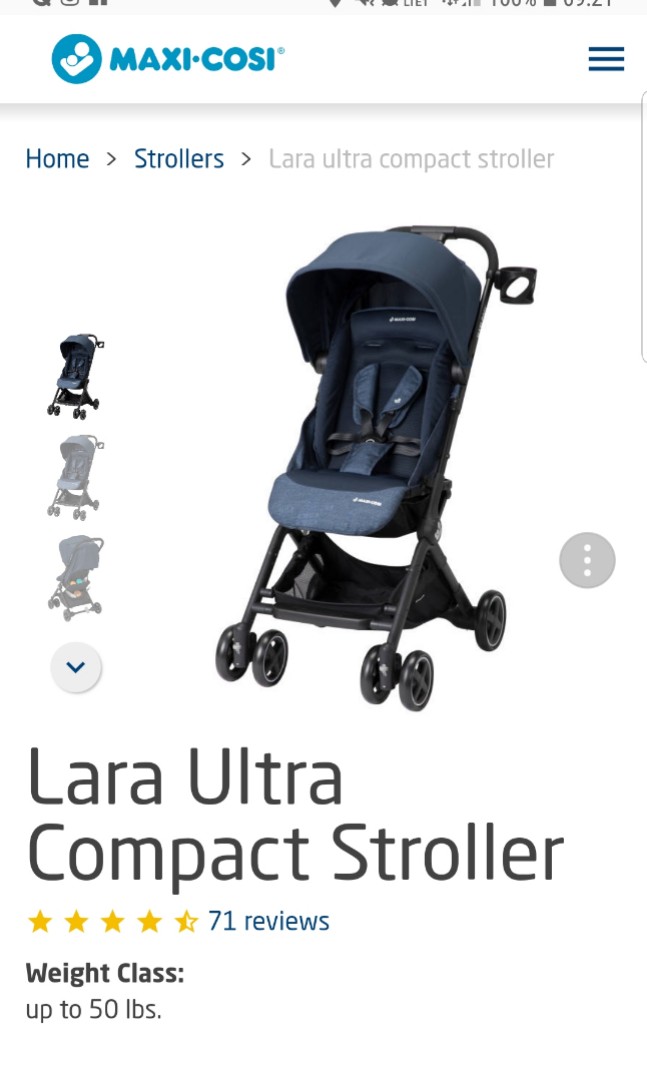 Maxi cosi lara ultra compact stroller, Babies & Kids, Going Out